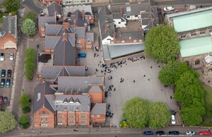 Leicester Grammar School , Leicester from the air