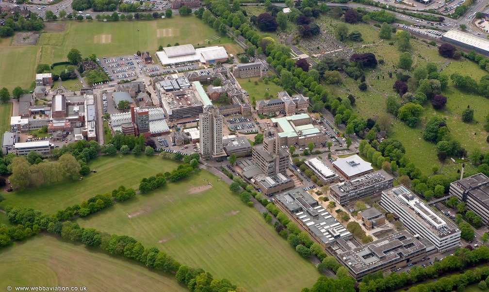 Leicester University from the air