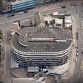  NCP Leicester Abbey St multi story car park and the Sky Plaza Hotel Leicester from the air