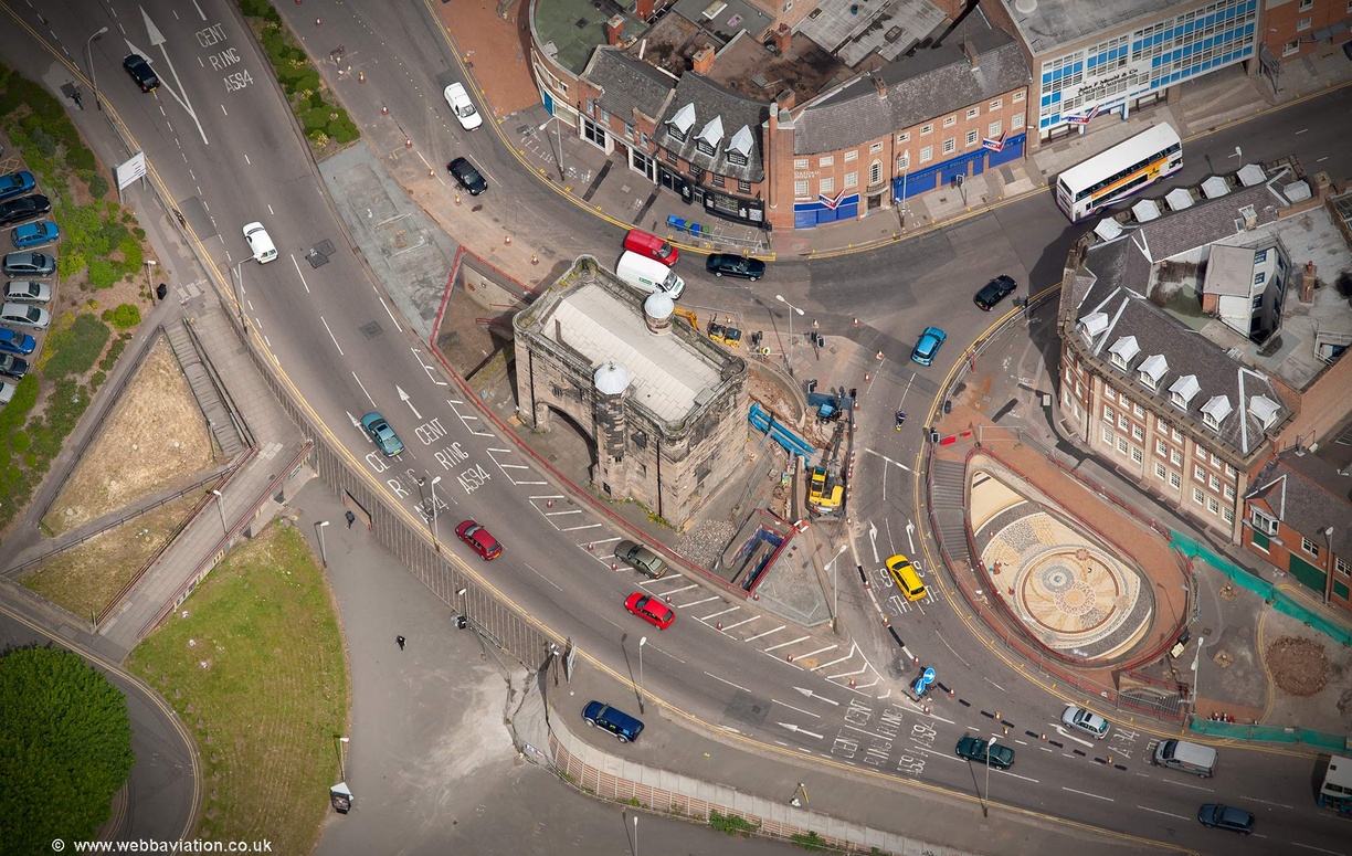 The Magazine Gateway Leicester from the air