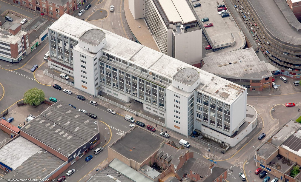 The Exchange building  Leicester from the air
