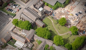 All Saints Church  Leicester from the air