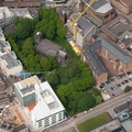 St George's Church Leicester from the air