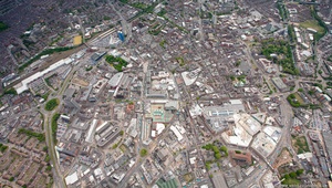 Leicester city centre from the air