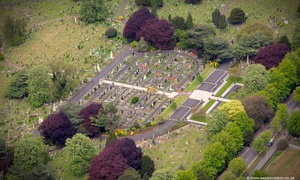 Welford Road Cemetery  Leicester from the air