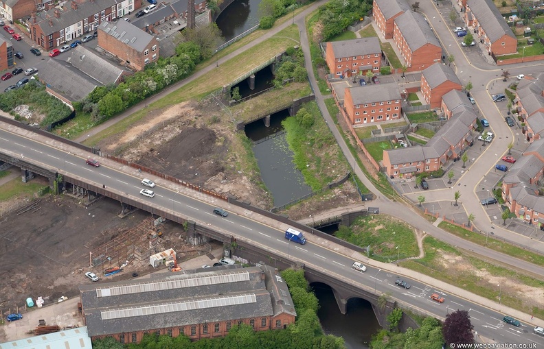  disused Great Central Railway  railway bridges Leicester from the air