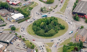Humberstone Road and St Georges Way Roundabout   Leicester from the air