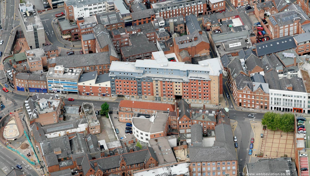 iQ Grosvenor House  Student Accommodation Leicester from the air