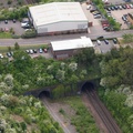 Putney Road railway tunnel  Leicester  from the air