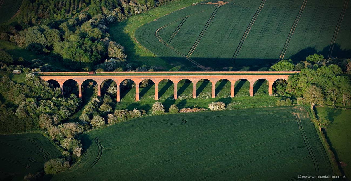  John O'Gaunt Viaduct near Marefield  Leicestershire  aerial photograph