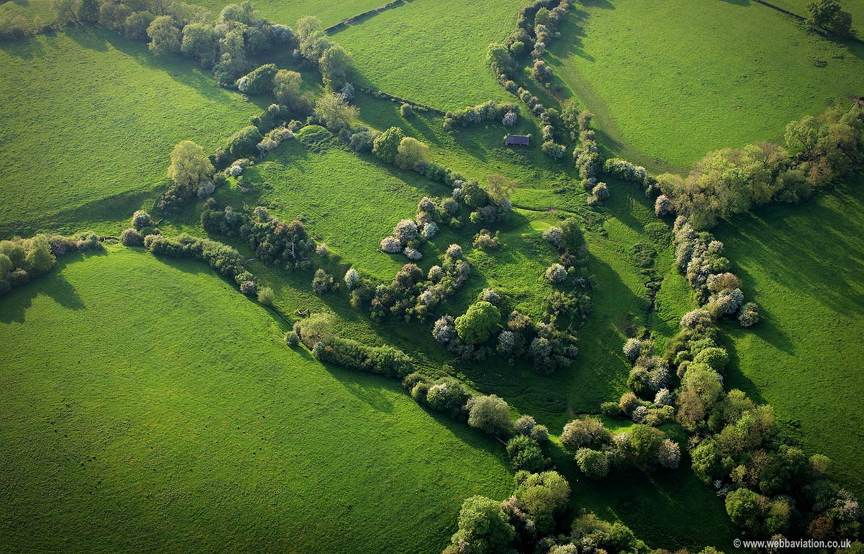 Sauvey Castle, Leicestershire aerial photograph