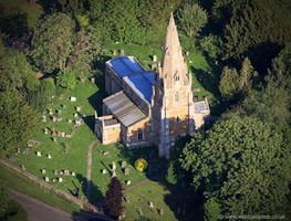 St John the Baptist Muston Leicestershire   from the air