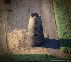 disused  Thompson's Mill windmill in Epworth Lincolnshire from the air