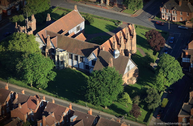 Gainsborough Old Hall Lincolnshire from the air 