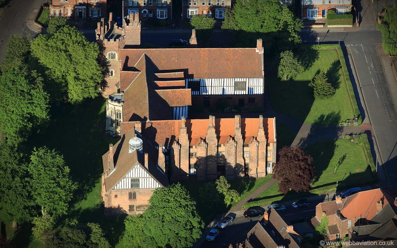 Gainsborough Old Hall Lincolnshire from the air 