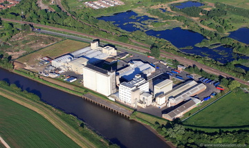 Kerry Foods site at Gainsborough Lincolnshire from the air 