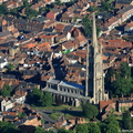 St. James Church, Louth Lincolnshire from the air