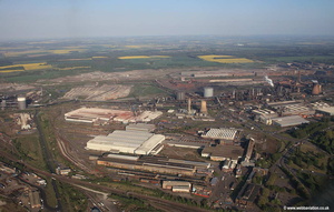Scunthorpe Steelworks aerial photograph