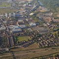 Scunthorpe town centre from the air 