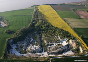 disused Leggott's Quarry, South Ferriby  aerial photograph