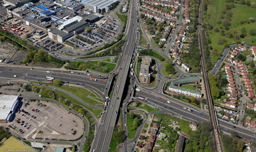 Brent Cross Flyover from the air