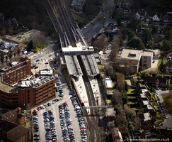 East Finchley tube station  London  aerial photo  