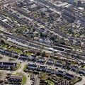 Welling railway station from the air