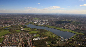 Brent Reservoir  London England UK aerial photograph