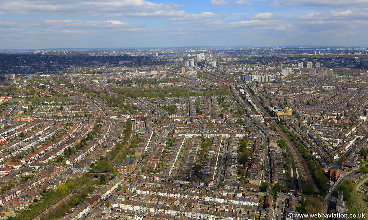Kensal Green, London from the air