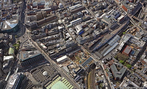 Farringdon station London from the air