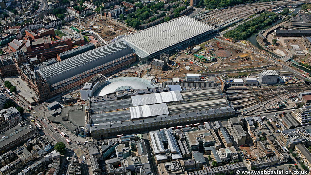 Kings Cross  railway station from the air
