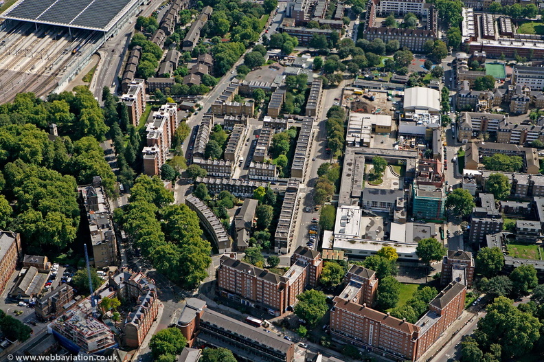 Somers Town, London from the air