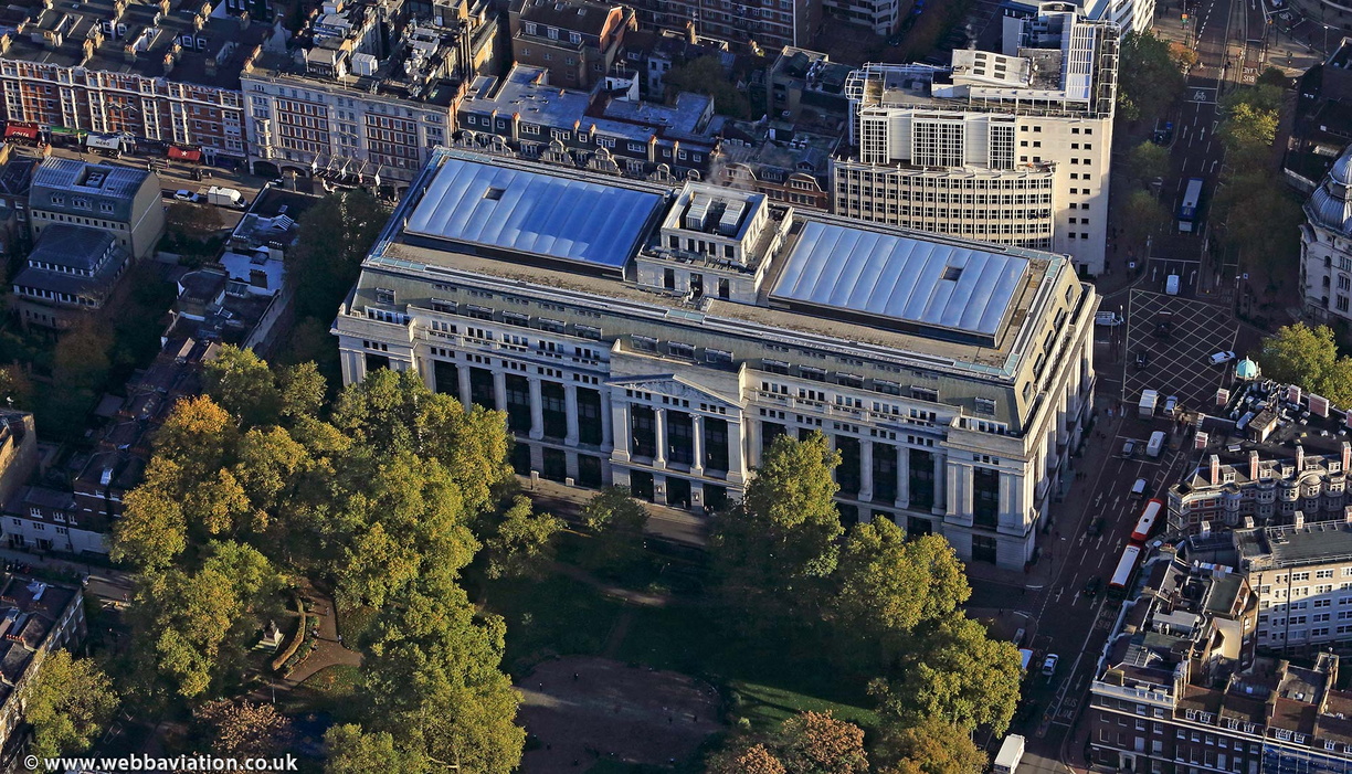 Victoria House Bloomsbury Square London    from the air