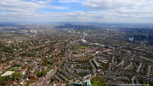 Finchley Rd West Hampstead  London from the air