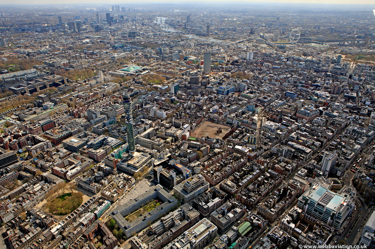 Fitzrovia London from the air