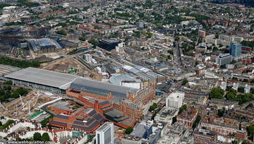 Kings Cross area London from the air