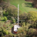 transmitter antenna on Hampstead Heath  London from the air