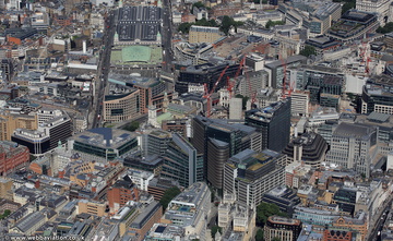New Street Square & New Fetter Lane London from the air