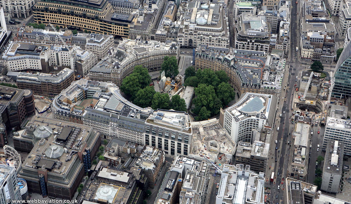 Finsbury Circus London from the air