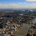 River Thames  London England UK aerial photograph 
