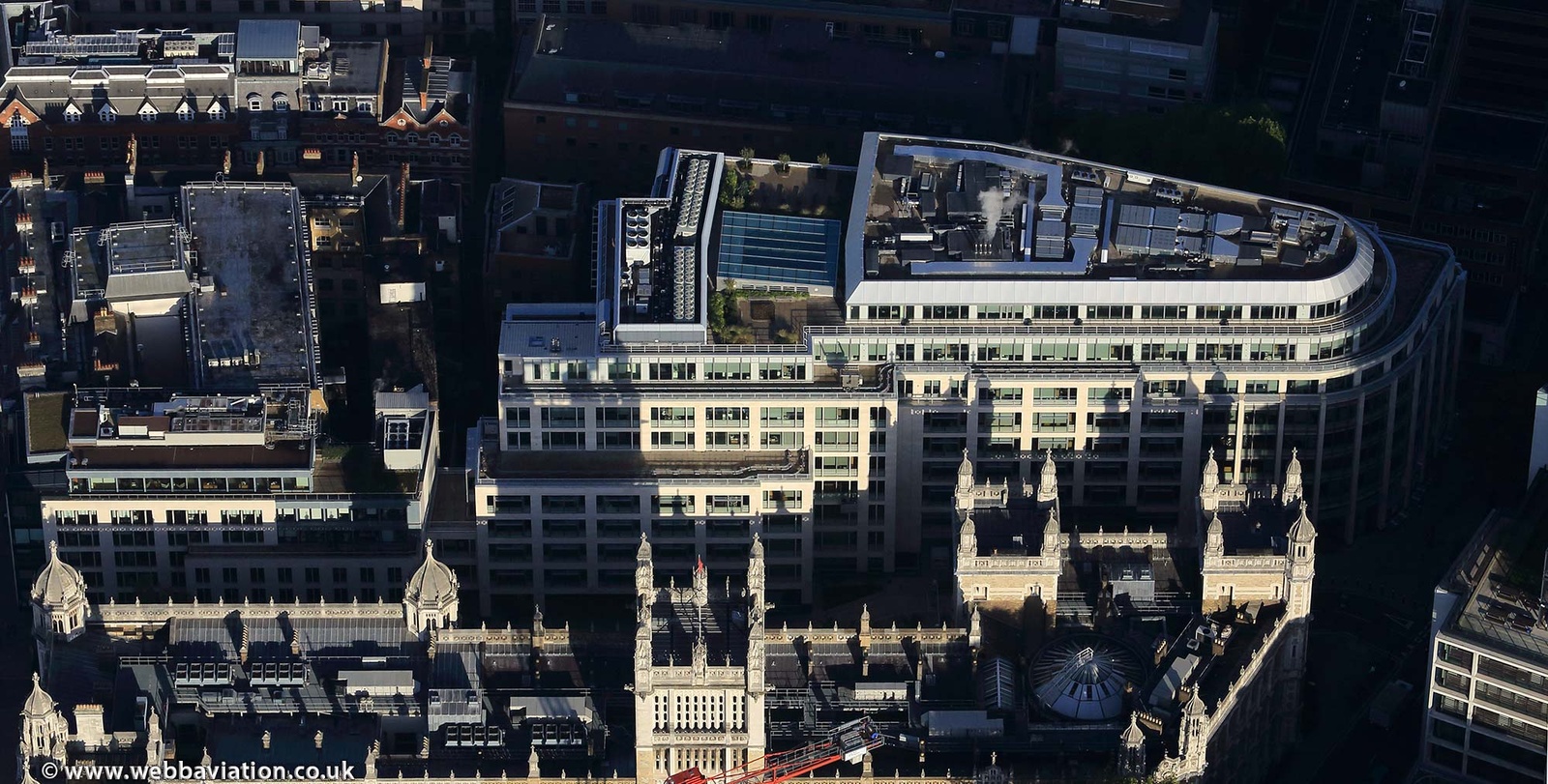 Rolls Building Fetter Lane London from the air