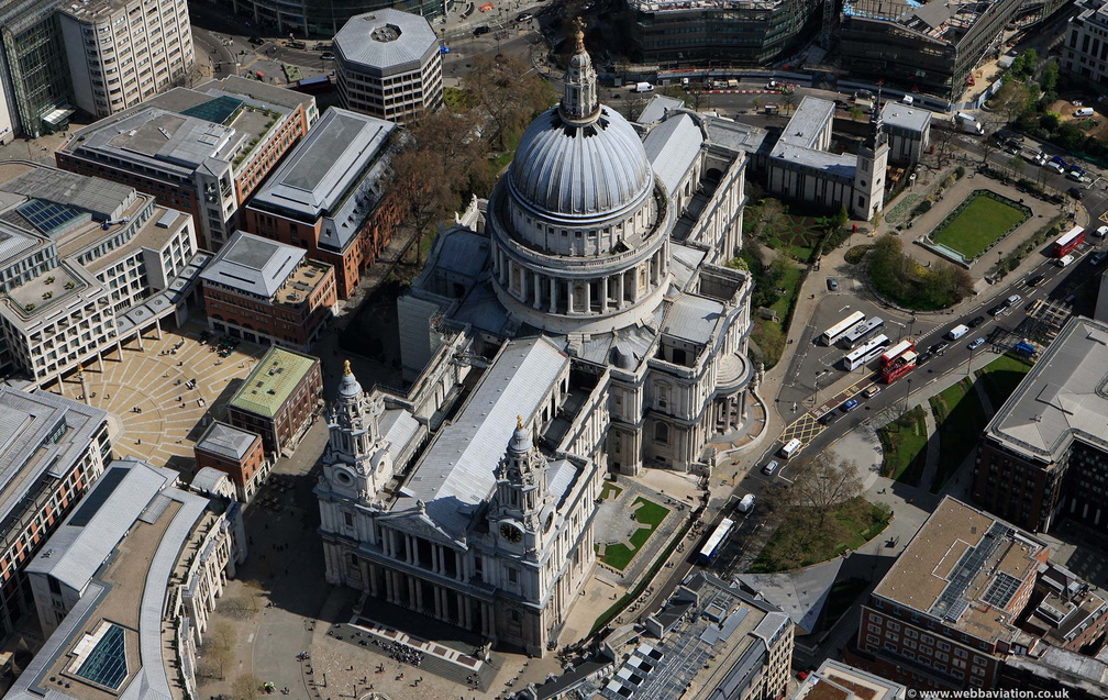 St Paul's Cathedral London from the air
