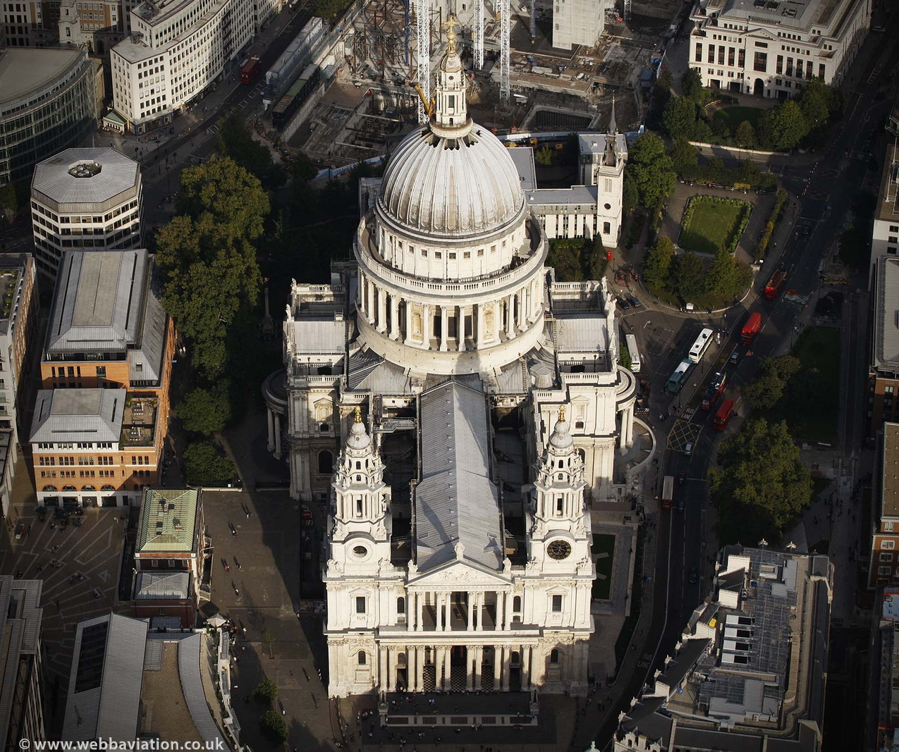 St Paul's Cathedral from the air