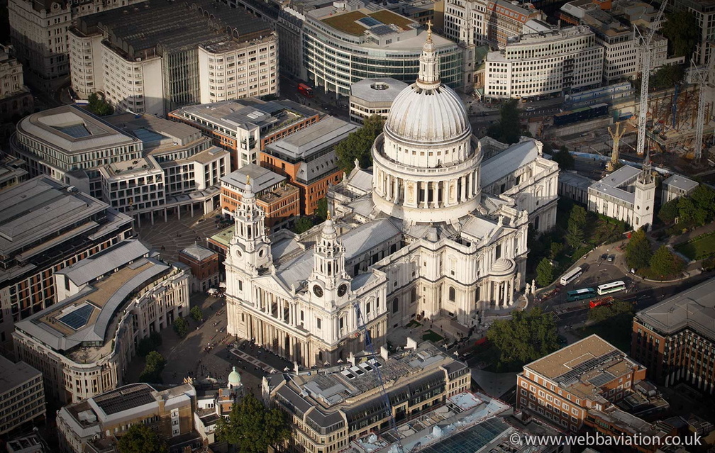 St Paul's Cathedral  London England UK aerial photograph 