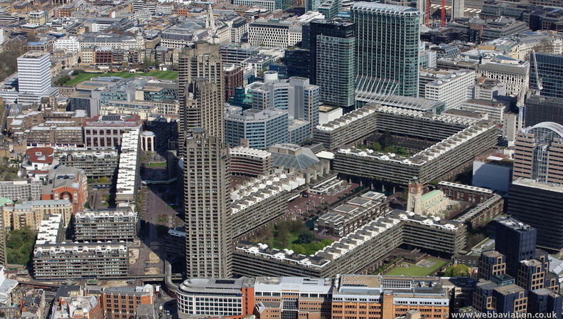 Barbican Estate  London  from the air