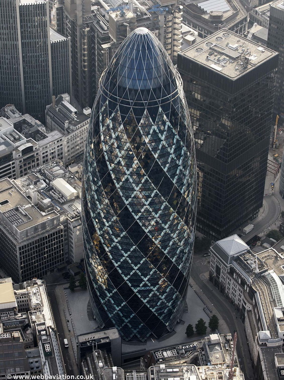 The Gherkin London from the air