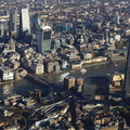 Thames Street & north bank of Thames London from the air