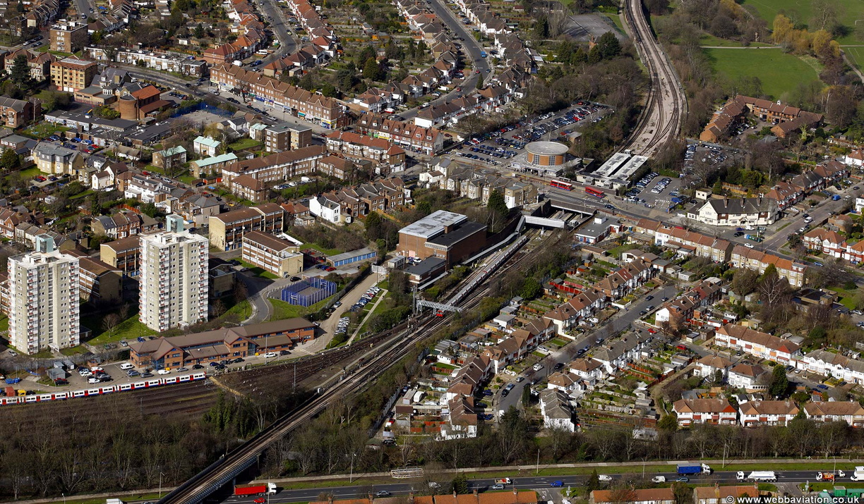 Arnos Grove from the air