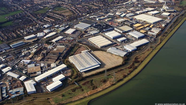 Brimsdown Industrial Estate from the air