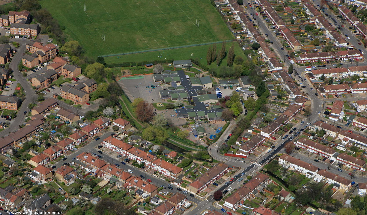 Churchfield Primary School from the air
